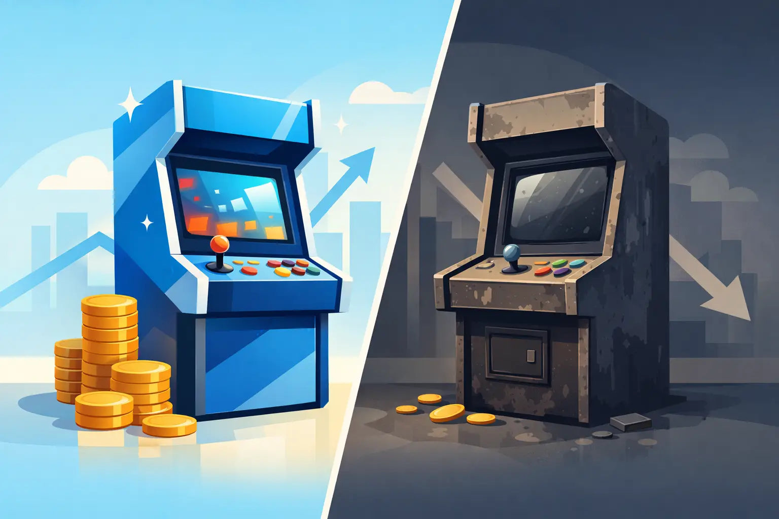New Versus Used Arcade Machines That Pay Off