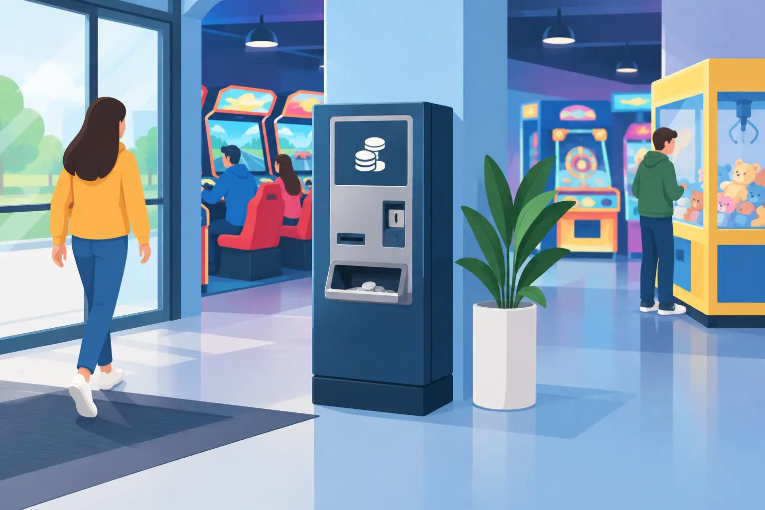 Where to Place Change Machines for More Play