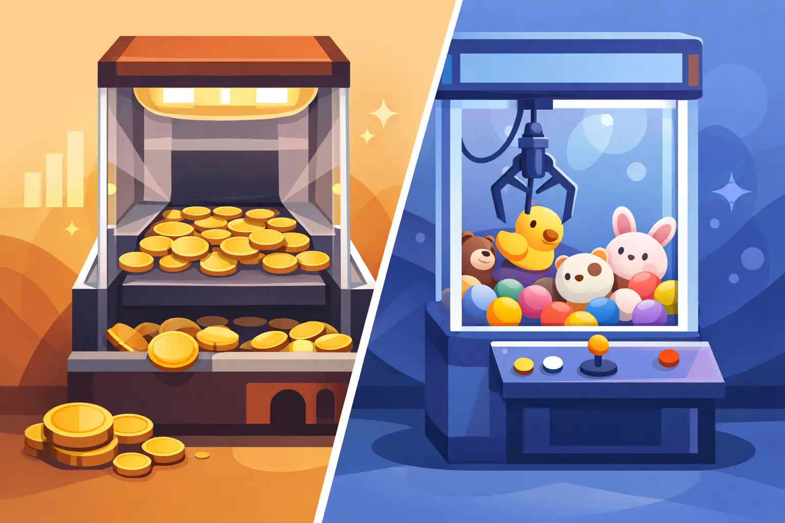 Coin Pusher Versus Claw Machine for Your Floor