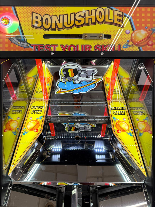 Coin Quarter Pusher Machine W/ Bill Coin Changer & Bonus Hole Orange Heavy Duty