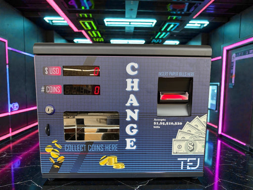 Dollar bill coin changer machine / Exchange dollar bills for quarters model TEJ