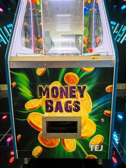 *WHEEL FEATURE* Coin Quarter Pusher Machine Trusted Seller* Money Bags