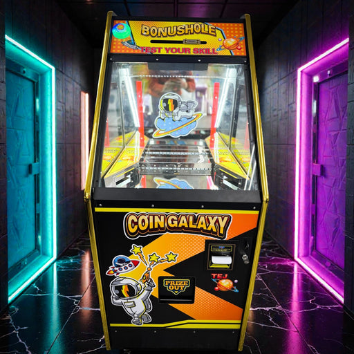 2026 Self Filling Hopper Coin Quarter Pusher Machine w/ Changer Bonus ORANGE