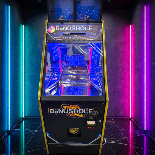 2026 TEJ "PRIZE BOX" Coin Quarter Pusher Machine w/ Changer Bonus BLACK