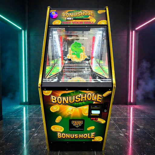 2026 Self Filling Hopper Coin Quarter Pusher Machine w/ Changer Bonus Hole