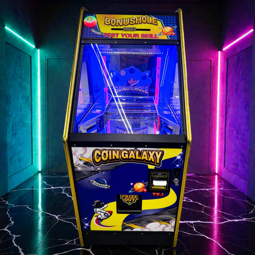 2026 TEJ Self Filling Hopper Coin Quarter Pusher Machine w/ Changer Bonus BLACK