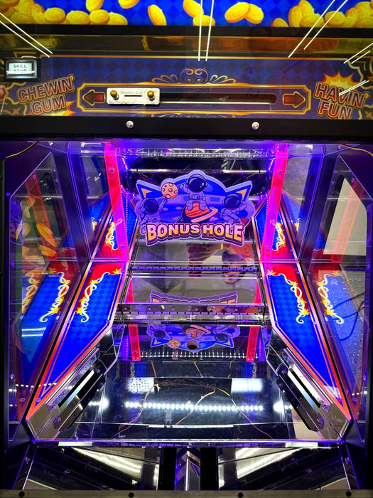 Coin Quarter Pusher Machine W/ Bill Coin Changer & Bonus Hole