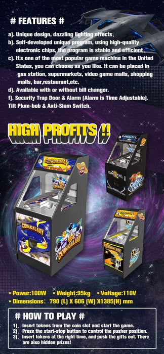 2026 Self Filling Hopper Coin Quarter Pusher Machine w/ Changer Bonus ORIGINAL
