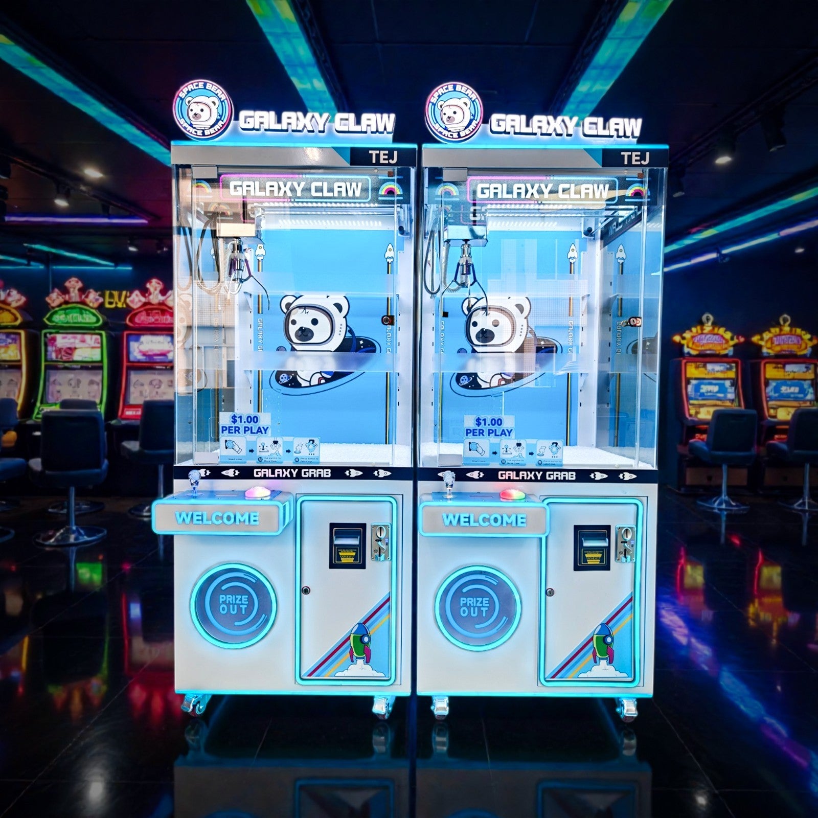 TOY PLUSH CRANE CLAW MACHINE  (NEW DESIGN)  SHIPPING