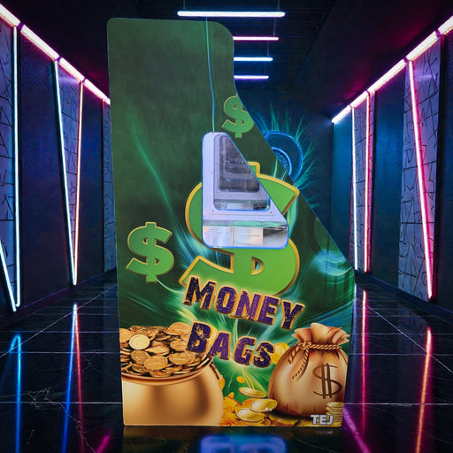 Money Bags Quarter Coin Token Pusher Machine TEJ